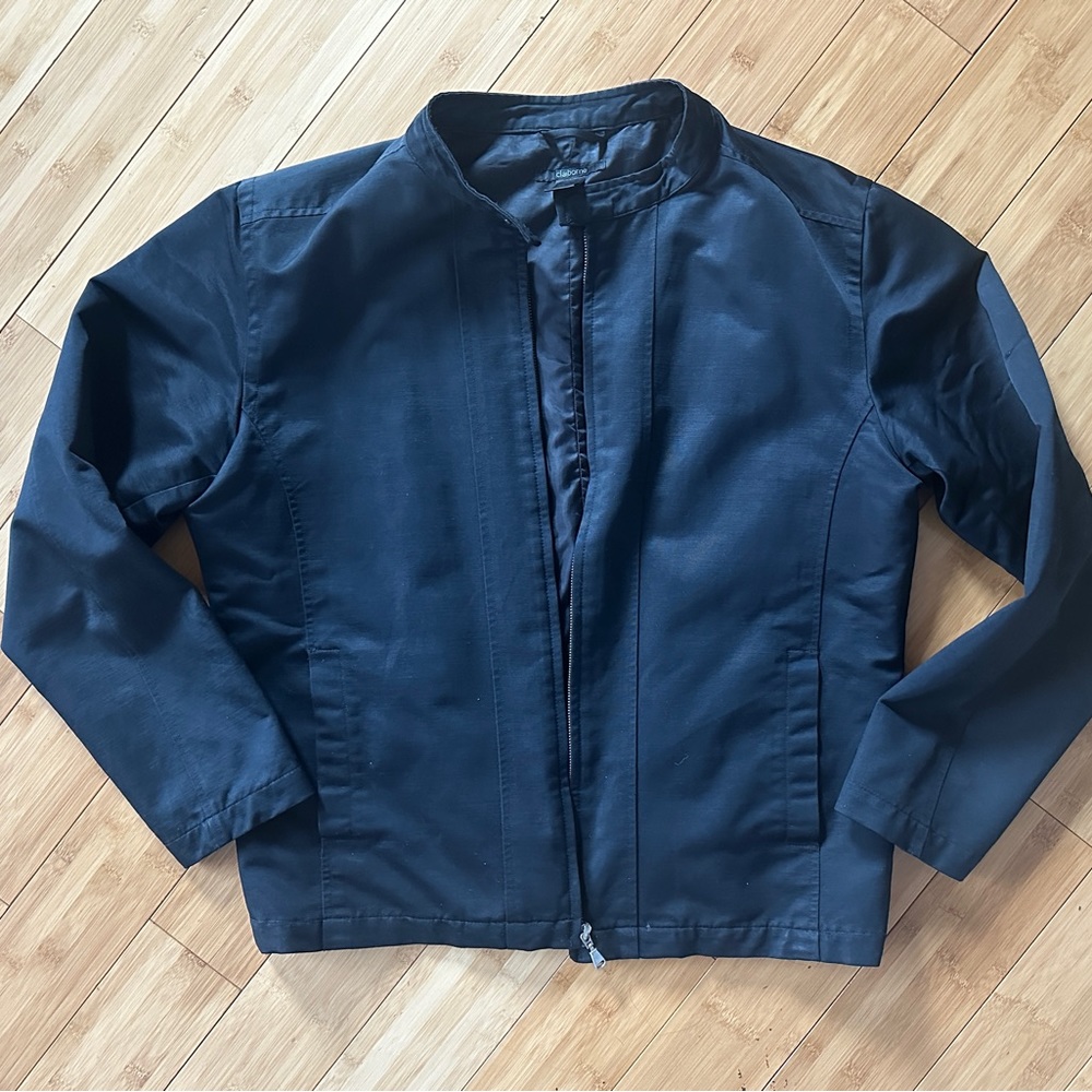 Liz Claibourne Men’s Large Black Cafe Racer jacket